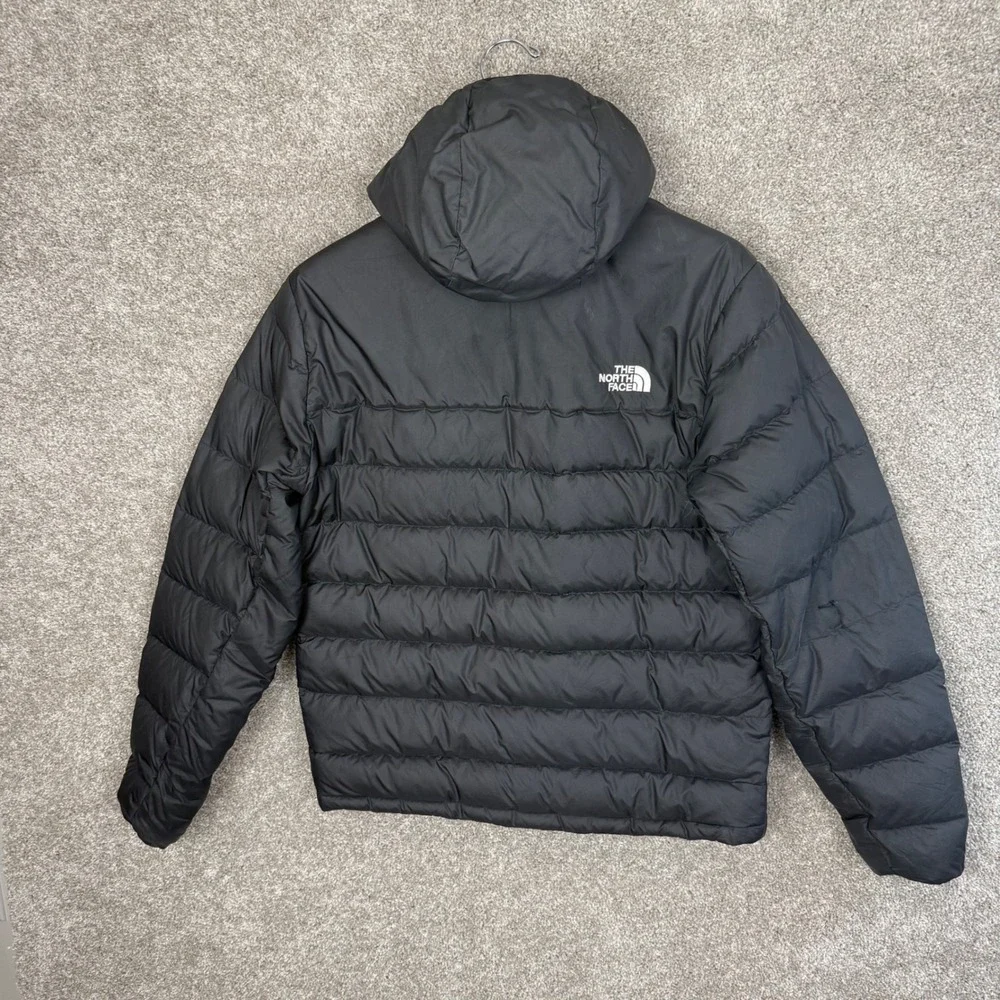 The North Face Aconcagua 2 Down Puffer Hoodie Mens Medium 550 Fill Jacket FLAW